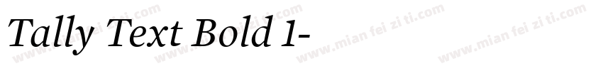 Tally Text Bold 1字体转换